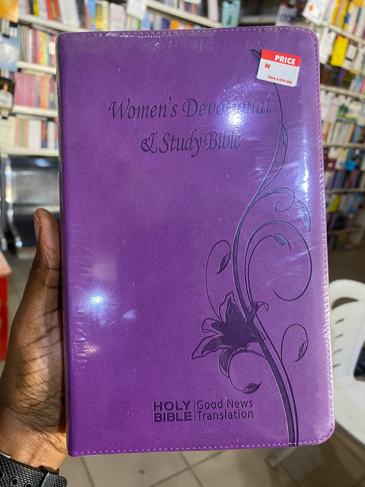 Women's Devotional & Study Bible, Good News Translation, purple leather-look cover